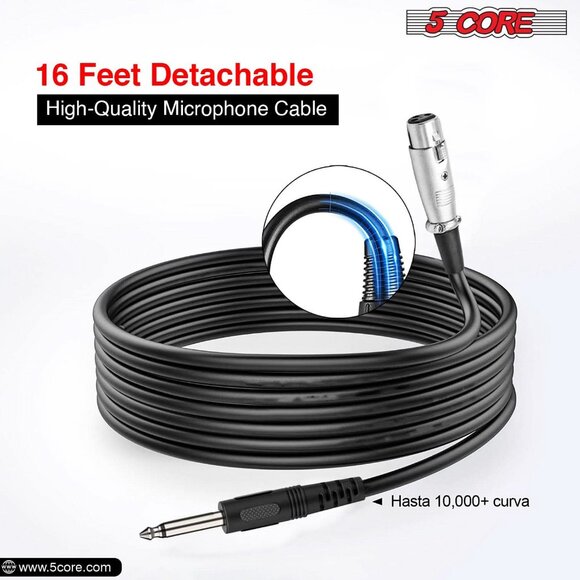 5Core XLR Microphone Dynamic Mic Karaoke Singing Studio Mics Handheld Microfono - Picture 8 of 9